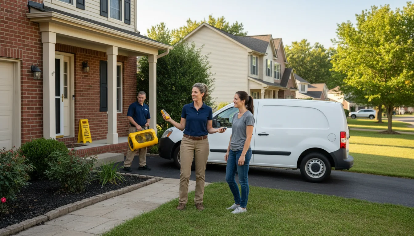 Residential water damage restoration in Coffeeville, MS